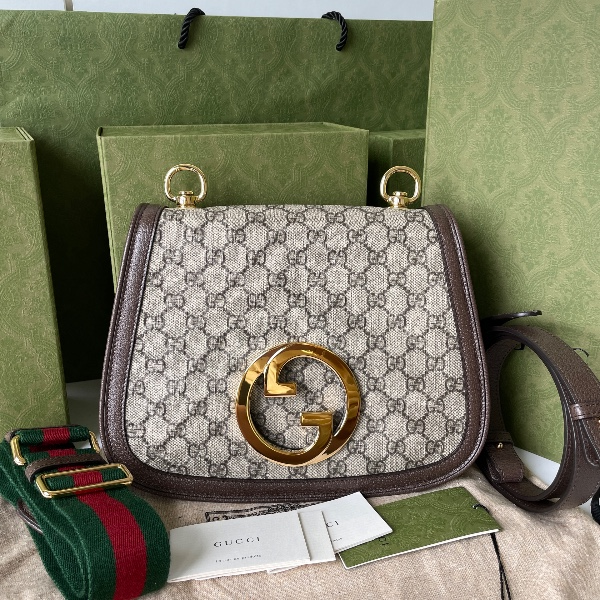 New! Gucci Medium Interlocking G Blondie Shoulder Bag